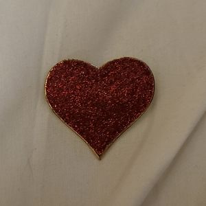 Glitter Red heart ❤️ pin